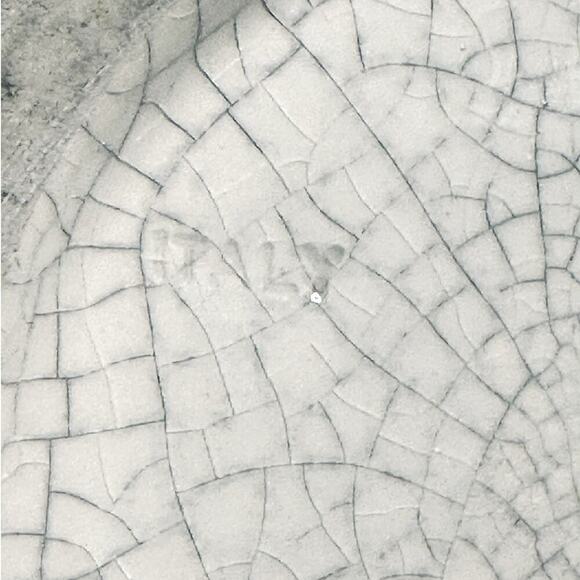 Italian Ceramic Ivory Flowers & Vines Blue Green Crazes Temple Jar 10"H - Picture 8 of 8